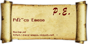 Pécs Emese névjegykártya