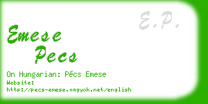 emese pecs business card